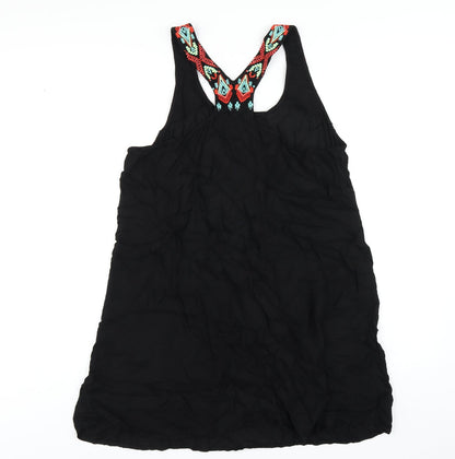 Riviera Womens Black Viscose Tank Dress Size M V-Neck Pullover