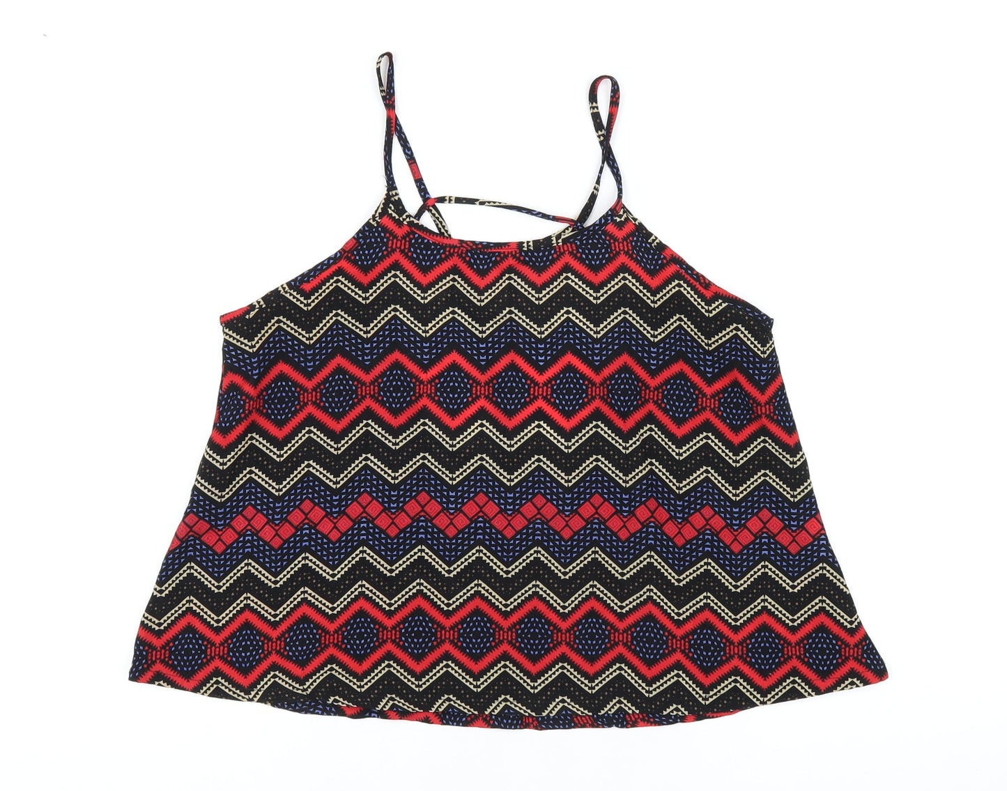 Womens UK Size 8 Hearts & Bows Multicoloured Camisole T-Shirt