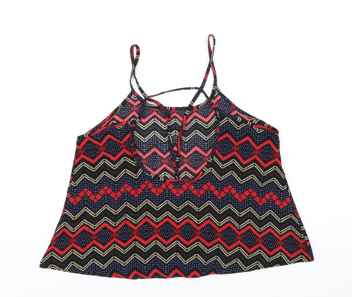 Womens UK Size 8 Hearts & Bows Multicoloured Camisole T-Shirt