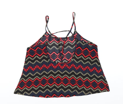 Womens UK Size 8 Hearts & Bows Multicoloured Camisole T-Shirt