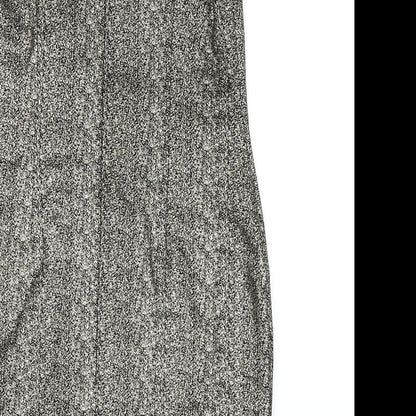 bonprix Womens Gold Polyester Pencil Dress Size 12 Round Neck Zip