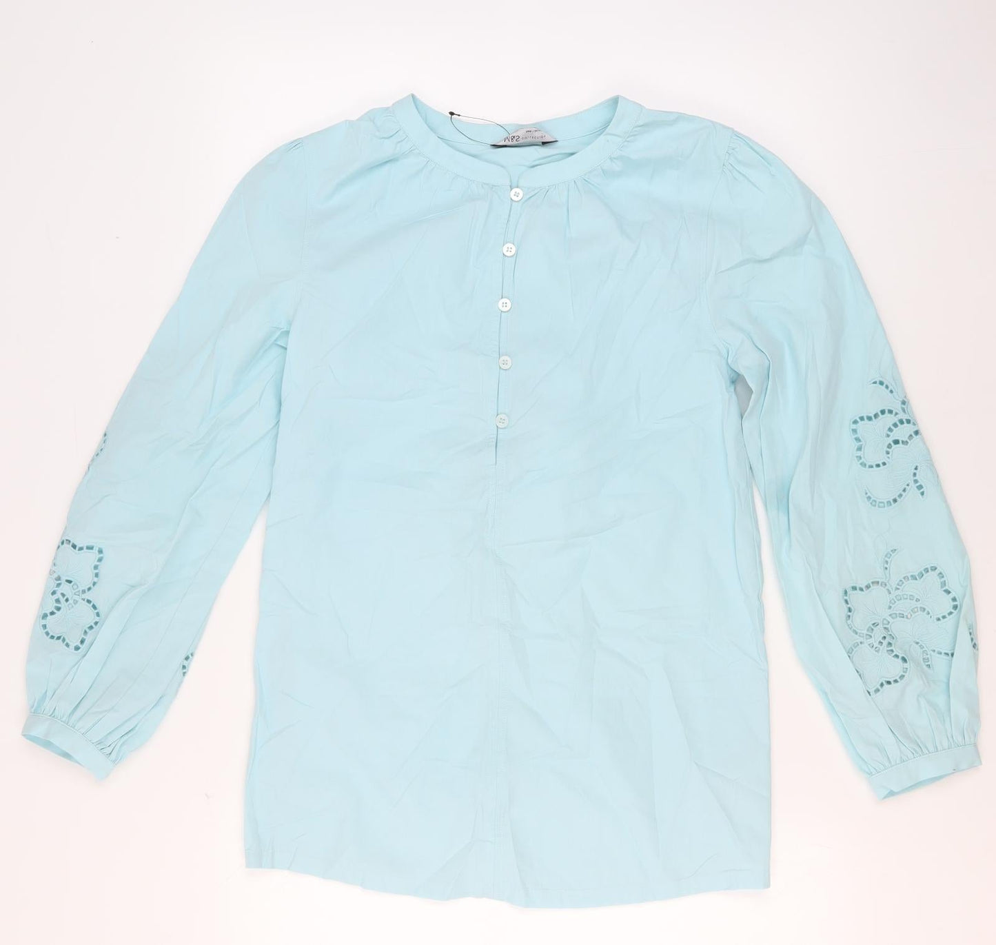 Womens UK Size 6 Marks and Spencer Blue Basic Blouse