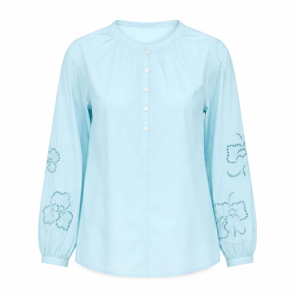 Womens UK Size 6 Marks and Spencer Blue Basic Blouse