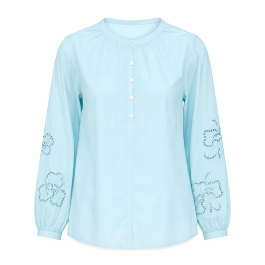 Womens UK Size 6 Marks and Spencer Blue Basic Blouse