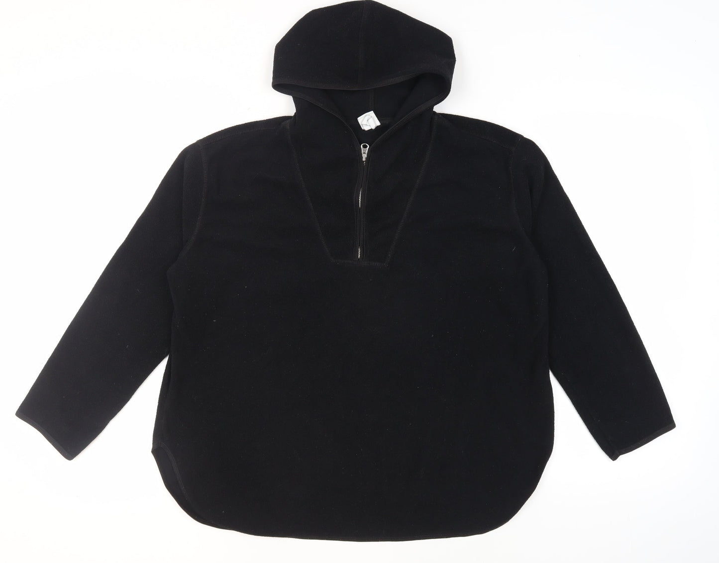 H&M Unisex Black Pullover Hoodie, Size L, Polyester