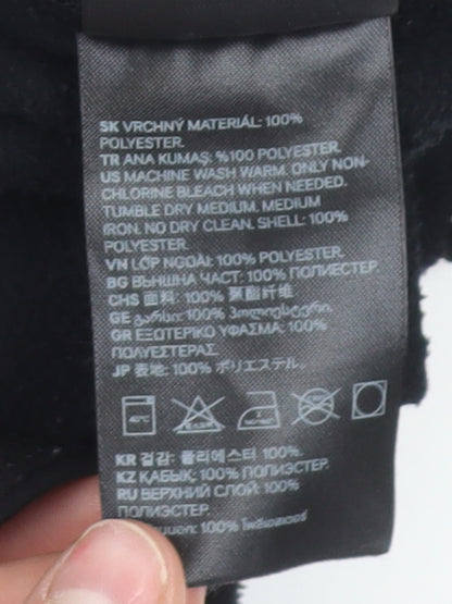 H&M Unisex Black Pullover Hoodie, Size L, Polyester