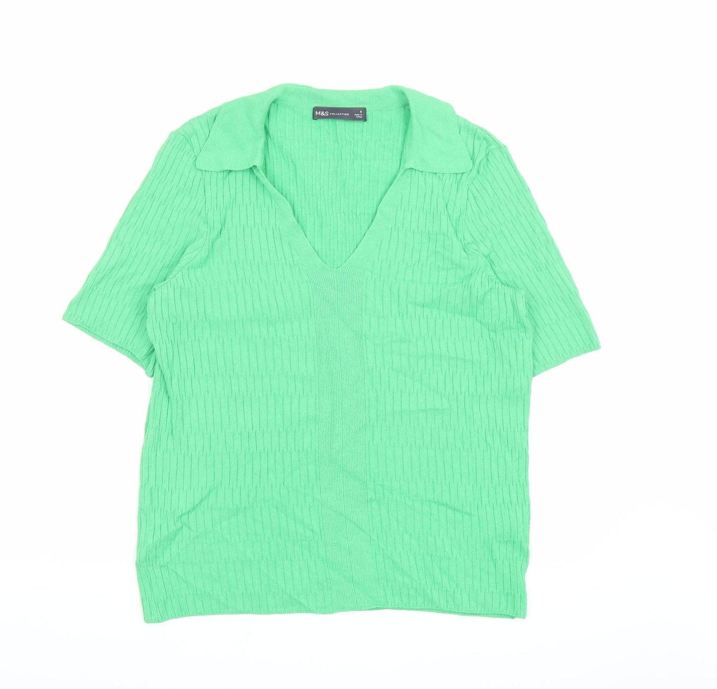 Womens UK Size S Marks and Spencer Green Pullover Jumper