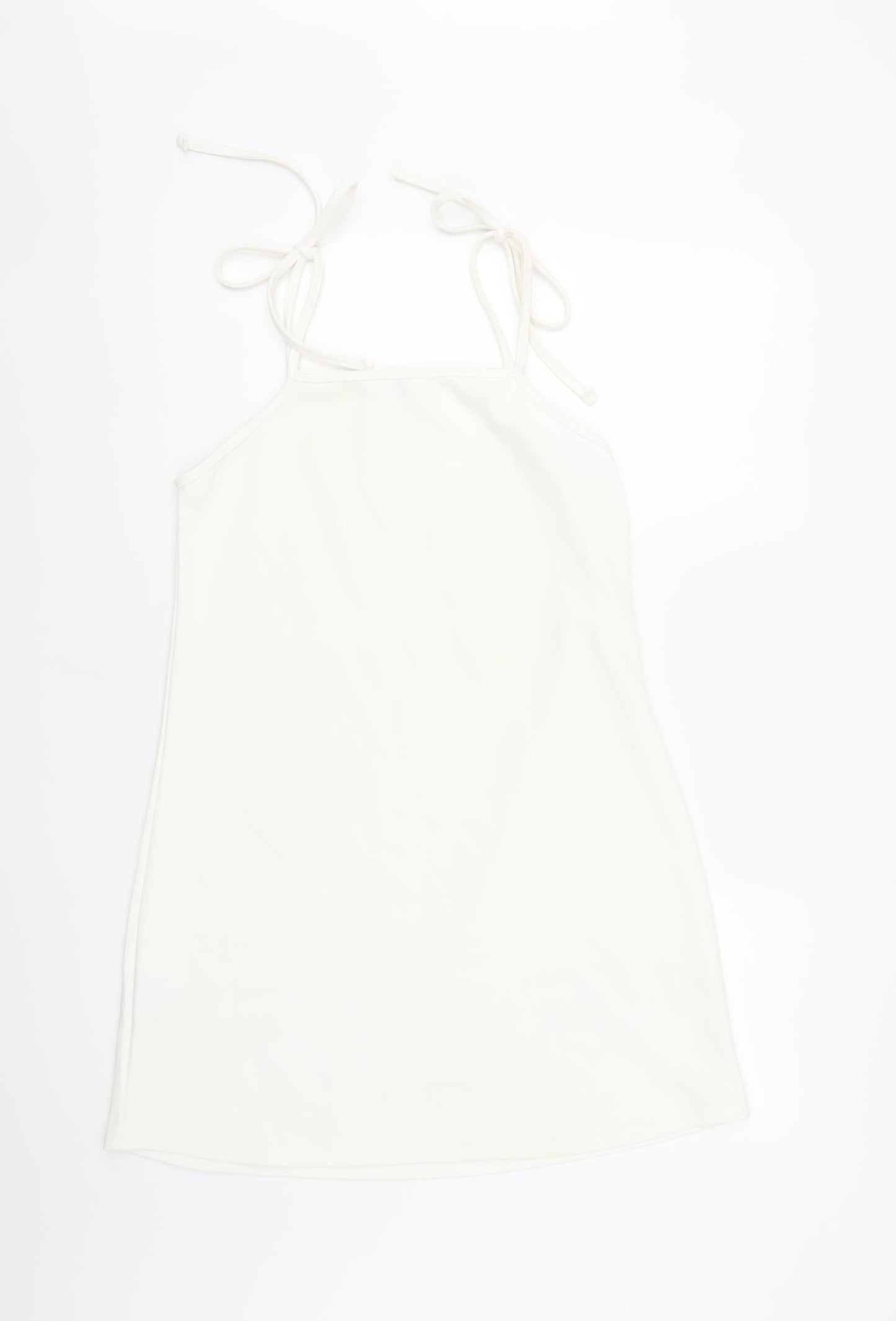 Missguided Womens White Polyester A-Line Size 10 Square Neck Tie