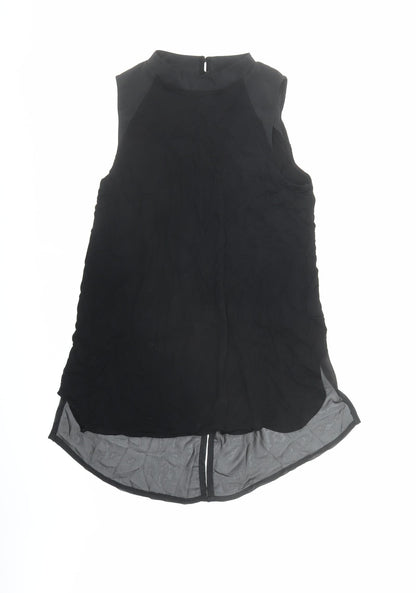 Womens UK Size M Oasis Black Basic Blouse
