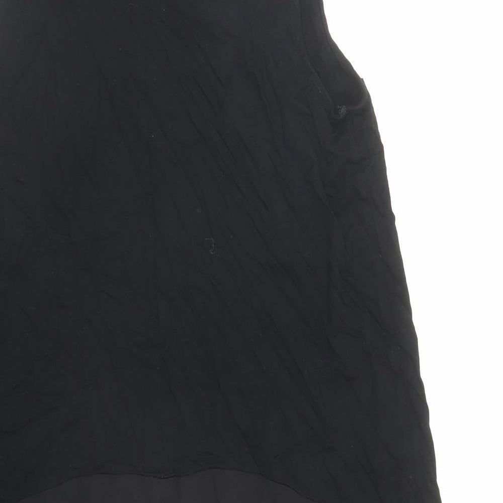 Womens UK Size M Oasis Black Basic Blouse
