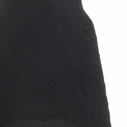 Womens UK Size M Oasis Black Basic Blouse