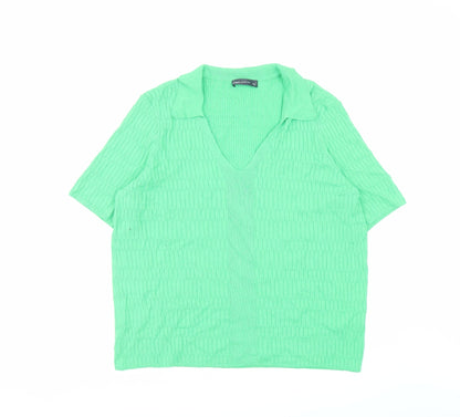 Womens UK Size L Marks and Spencer Green Pullover Jumper