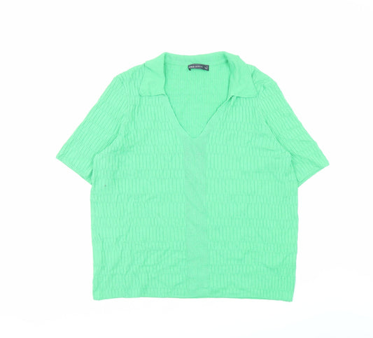 Womens UK Size L Marks and Spencer Green Pullover Jumper