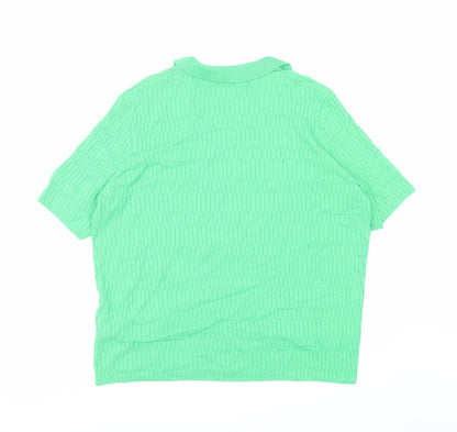 Womens UK Size L Marks and Spencer Green Pullover Jumper