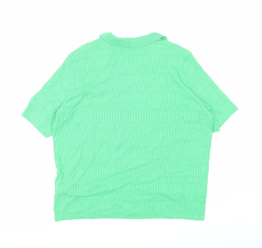Womens UK Size L Marks and Spencer Green Pullover Jumper