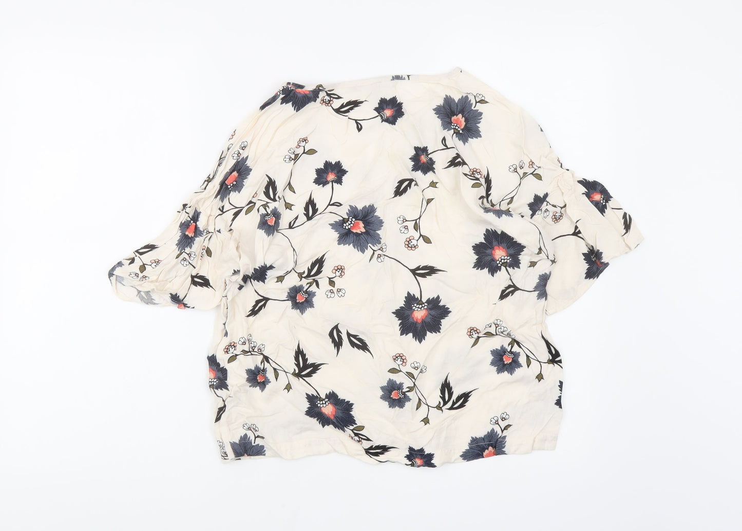 Womens UK Size M VERO MODA Ivory Basic Blouse