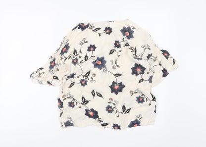 Womens UK Size M VERO MODA Ivory Basic Blouse