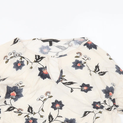 Womens UK Size M VERO MODA Ivory Basic Blouse