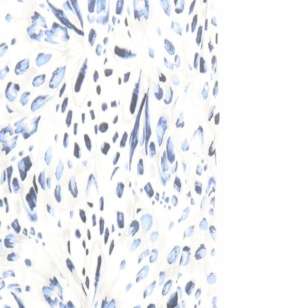 Marks and Spencer Womens White Animal Print Cotton Top Dress Size XS - Leopard Pattern