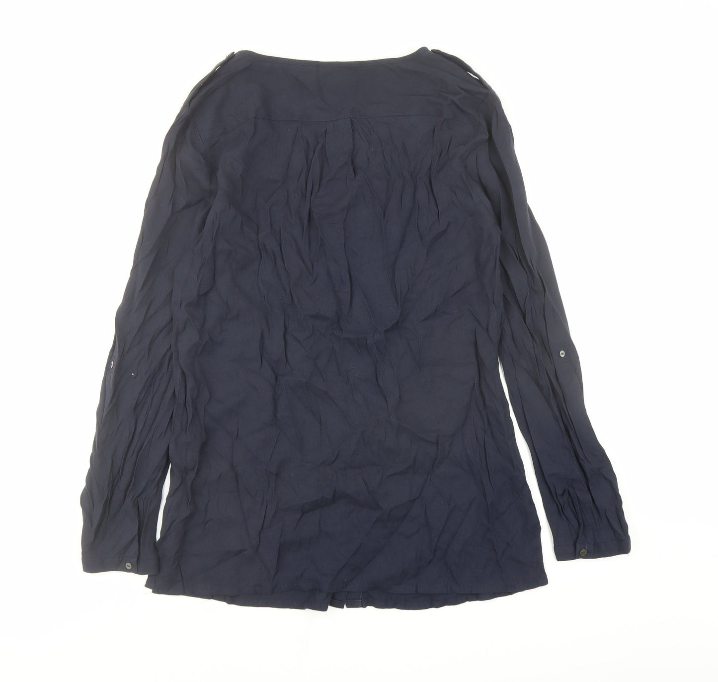 Womens UK Size 12 Monsoon Blue Basic Button-Up