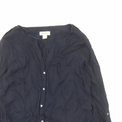 Womens UK Size 12 Monsoon Blue Basic Button-Up