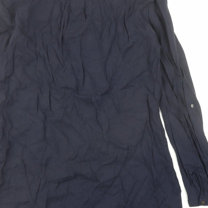 Womens UK Size 12 Monsoon Blue Basic Button-Up