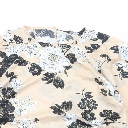 Womens UK Size 8 Dorothy Perkins Beige Basic Blouse