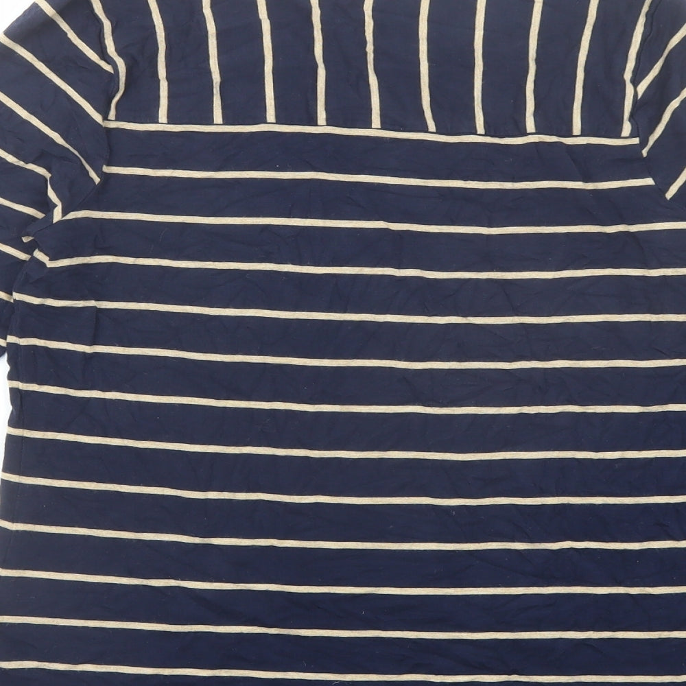 Womens UK Size 14 DASH Blue Basic T-Shirt