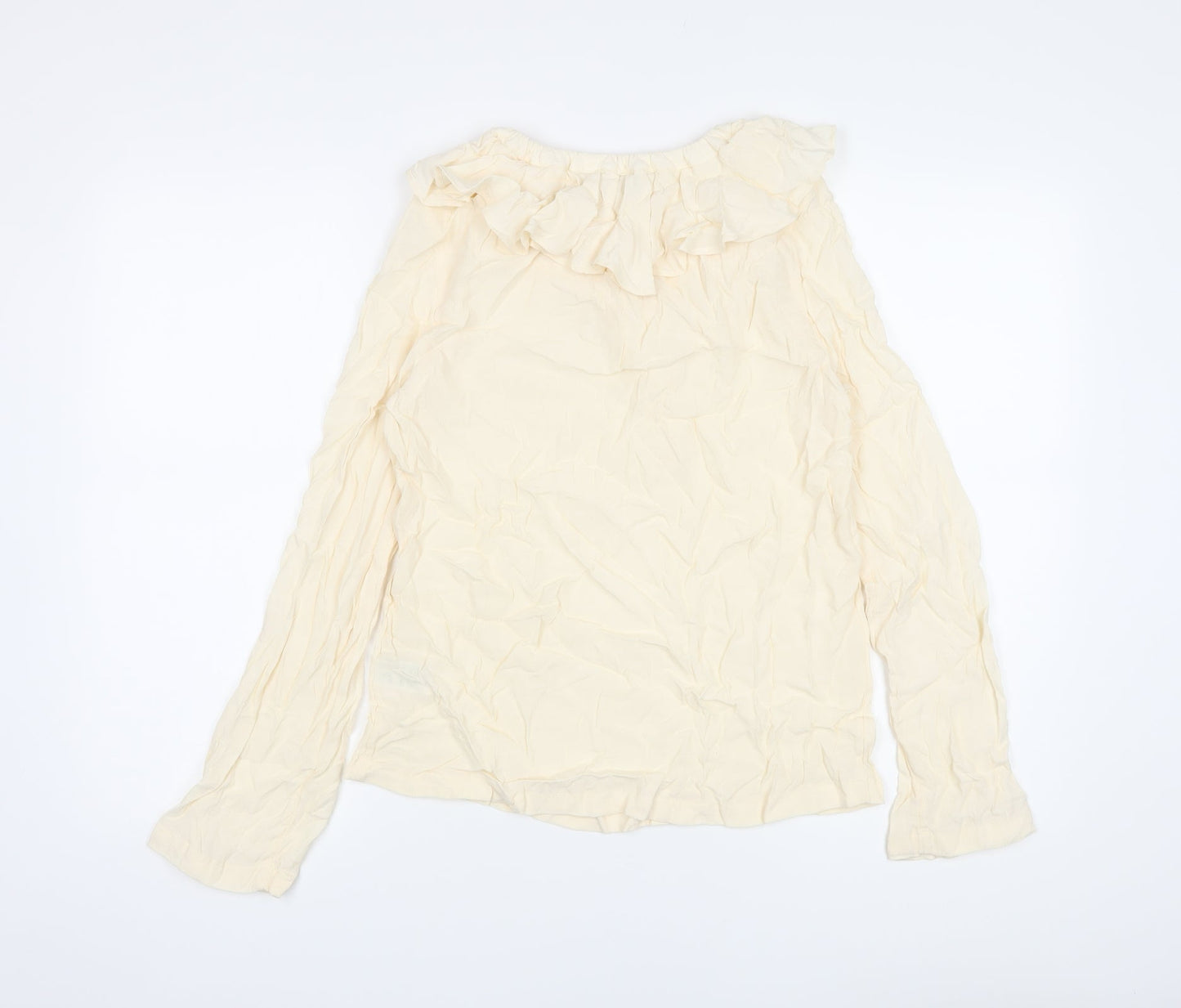 Womens UK Size 6 Marks and Spencer Beige Basic Blouse