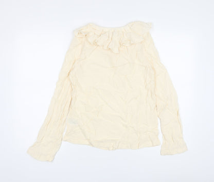 Womens UK Size 6 Marks and Spencer Beige Basic Blouse