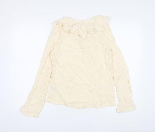 Womens UK Size 6 Marks and Spencer Beige Basic Blouse