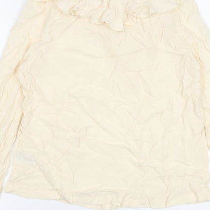 Womens UK Size 6 Marks and Spencer Beige Basic Blouse