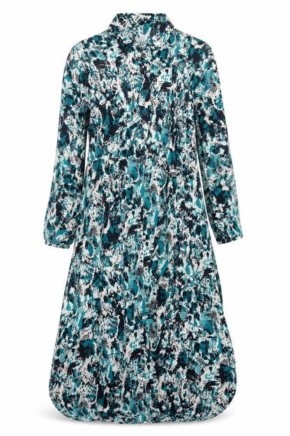 Marks and Spencer Womens Multicoloured Animal Print Viscose A-Line Size 10 Collared Button