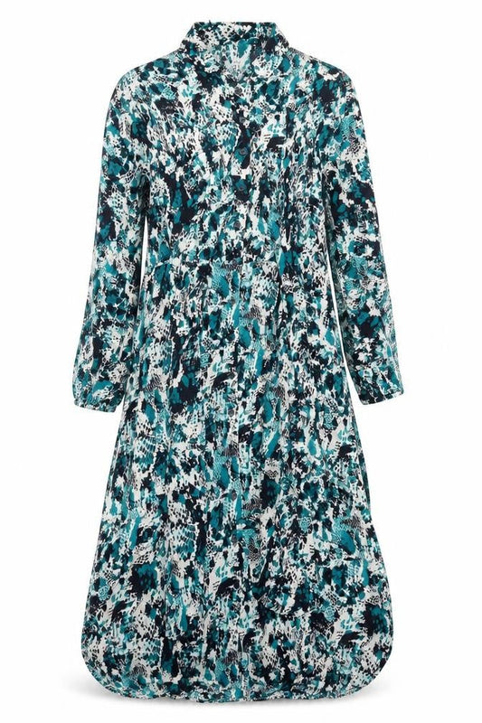 Marks and Spencer Womens Multicoloured Animal Print Viscose A-Line Size 10 Collared Button