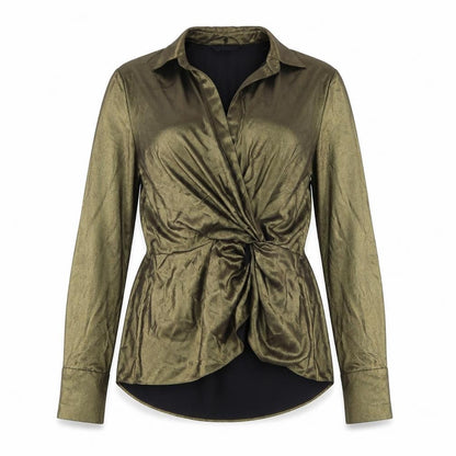 Womens UK Size 6 Marks and Spencer Gold Basic Blouse
