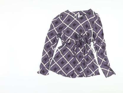 Womens UK Size 8 Marks and Spencer Purple Basic Blouse