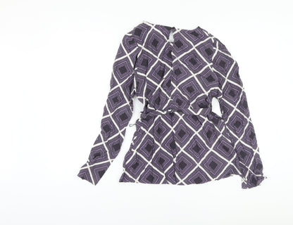 Womens UK Size 8 Marks and Spencer Purple Basic Blouse