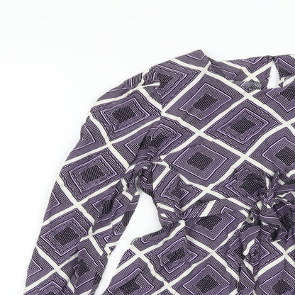 Womens UK Size 8 Marks and Spencer Purple Basic Blouse