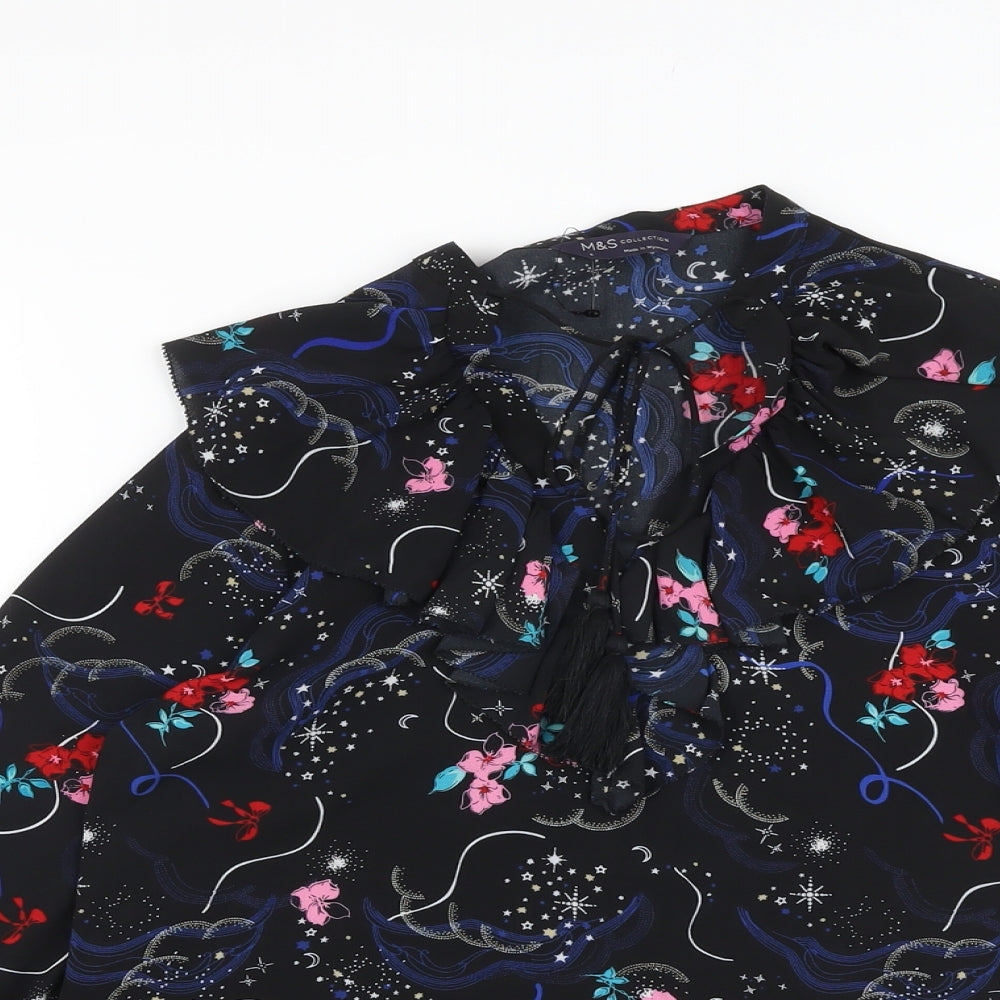 Womens UK Size 8 Marks and Spencer Black Basic Blouse