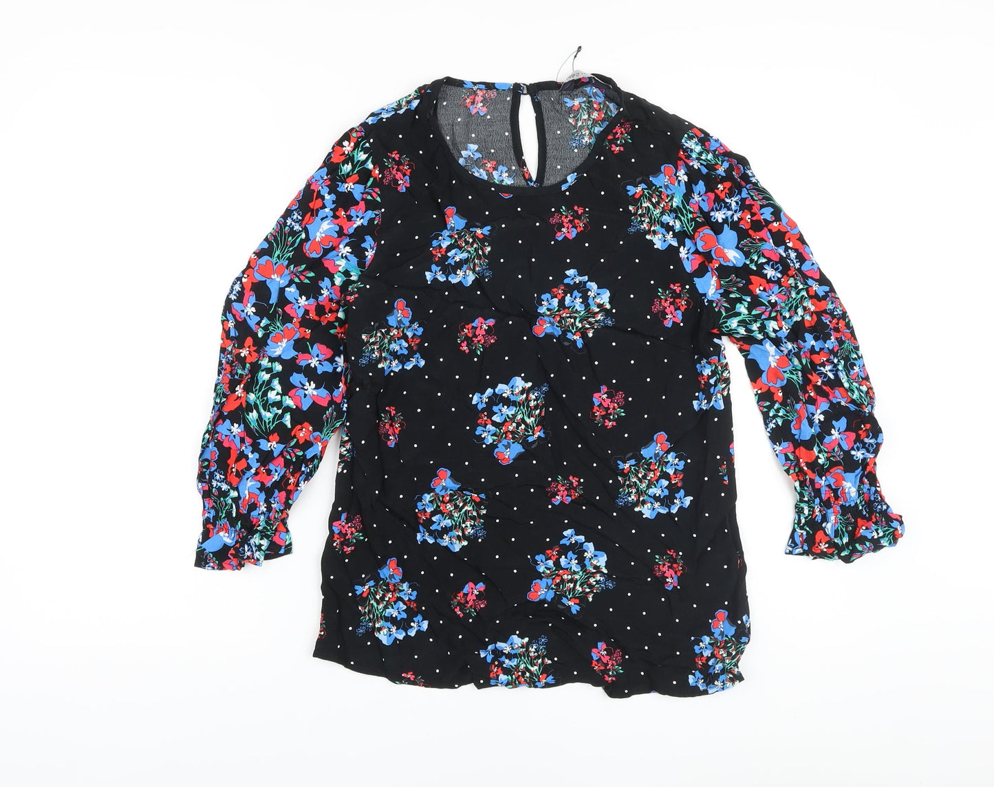 Womens UK Size 8 Marks and Spencer Black Basic Blouse