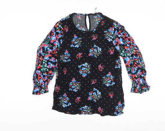 Womens UK Size 8 Marks and Spencer Black Basic Blouse