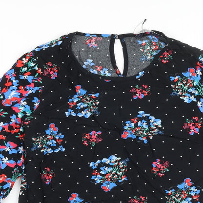 Womens UK Size 8 Marks and Spencer Black Basic Blouse