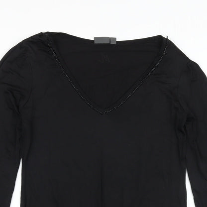 Mexx Womens Beige Viscose Basic Blouse Size XL V-Neck