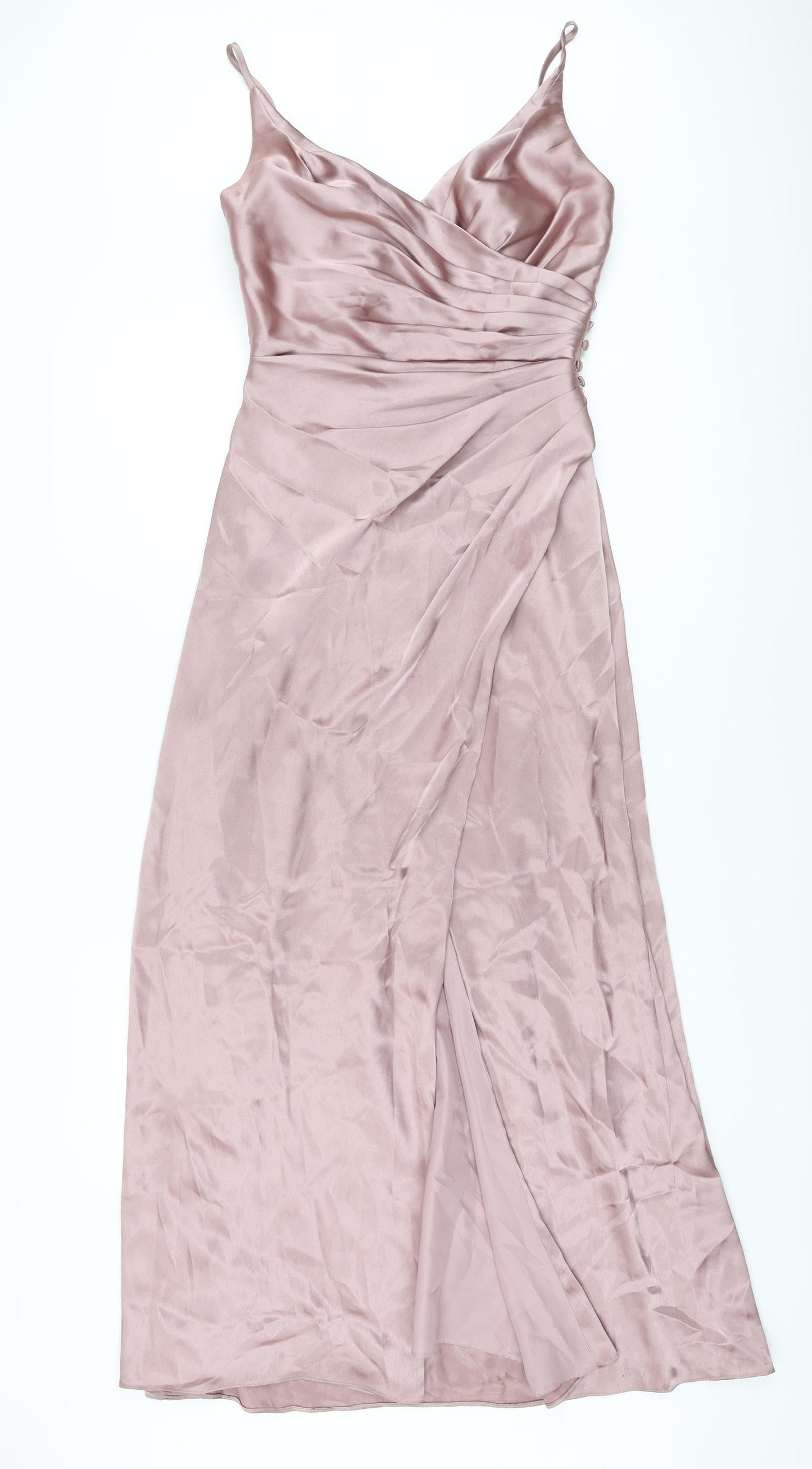Galina Signature Womens Pink Polyester Maxi Size 4 Sweetheart Zip