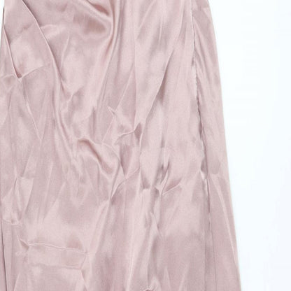 Galina Signature Womens Pink Polyester Maxi Size 4 Sweetheart Zip