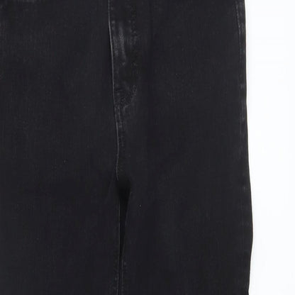 Marks and Spencer Womens Black Cotton Skinny Jeans Size 8 L25 in Regular Button