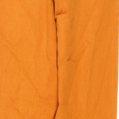 Racing Green Womens Orange Cotton Mom Jeans Size 10 L31 in Regular Button