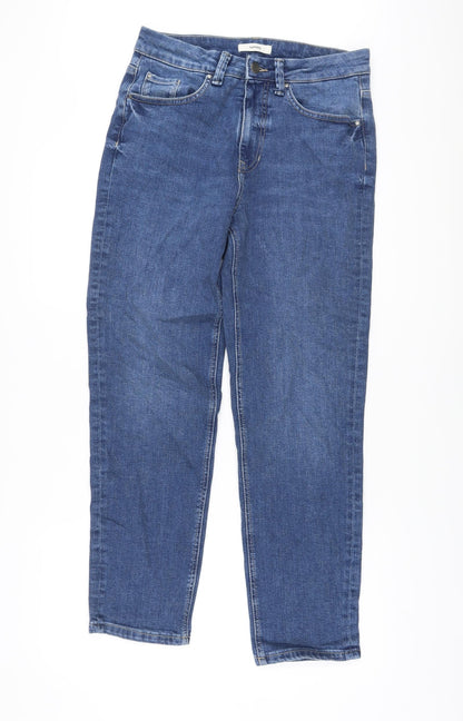 Per Una Womens Black Cotton Tapered Jeans Size 30 in L29 in Regular Button