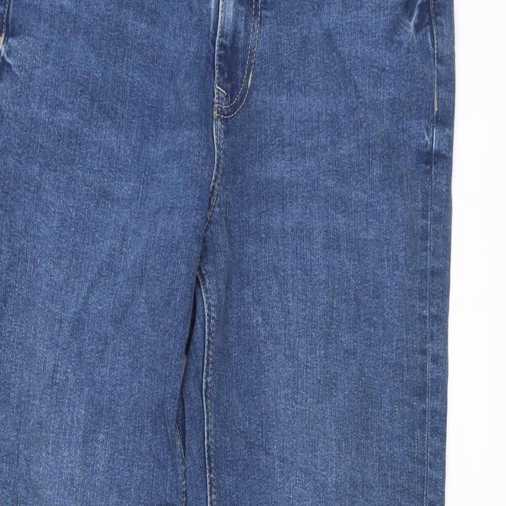 Per Una Womens Black Cotton Tapered Jeans Size 30 in L29 in Regular Button