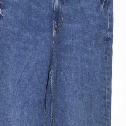 Per Una Womens Black Cotton Tapered Jeans Size 30 in L29 in Regular Button